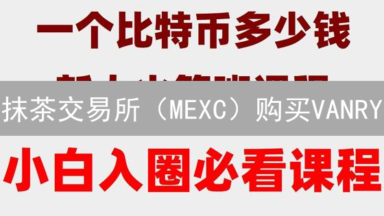 抹茶交易所（MEXC）购买VANRY：新手保姆级教程，错过血亏！